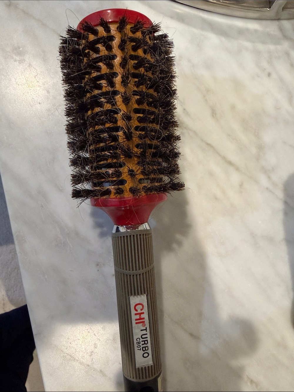 CHI Turbo Round Hair Brush — Red & Brown